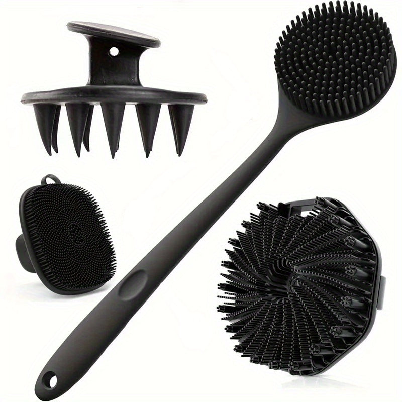 4pcs Silicone Shower Brush Set