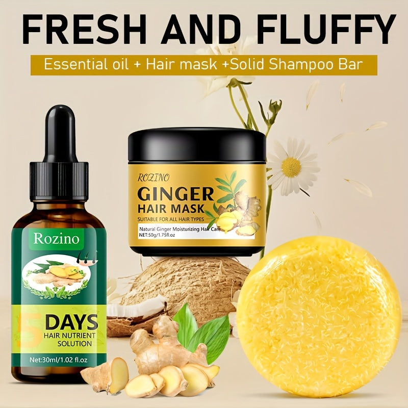 3pcs ginger shampoo