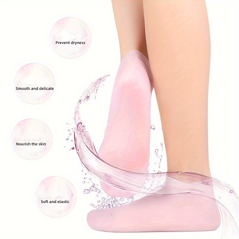 Silicone moisturizing foot sock