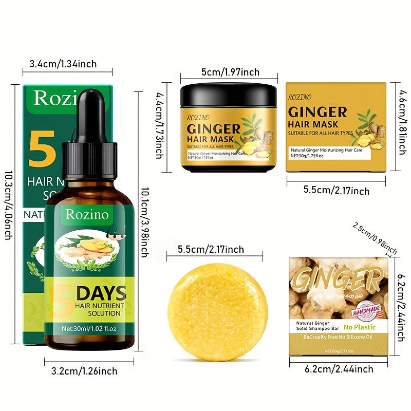 3pcs ginger shampoo