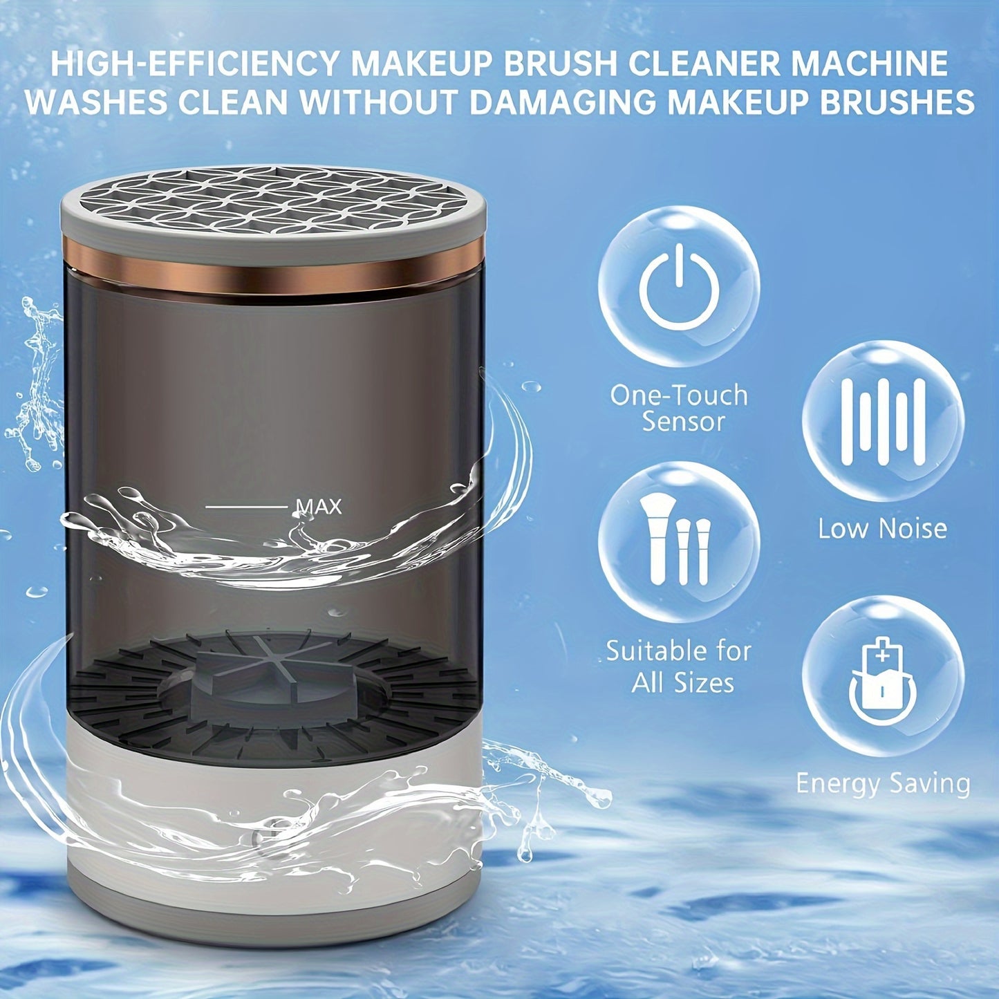 Deep-Clean, USB-Powered Makeup Brush Cleaner