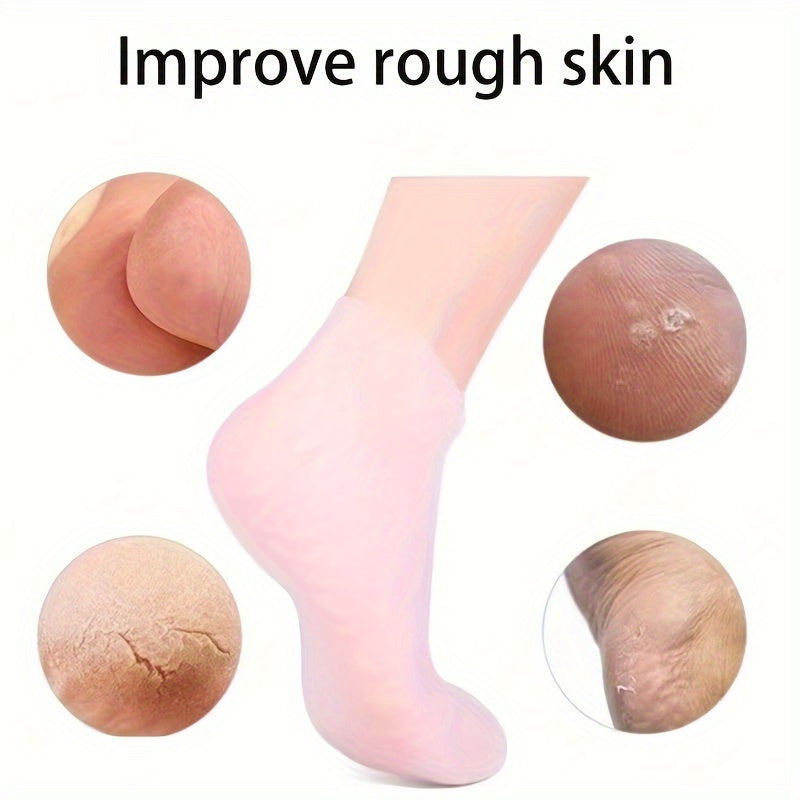Silicone moisturizing foot sock