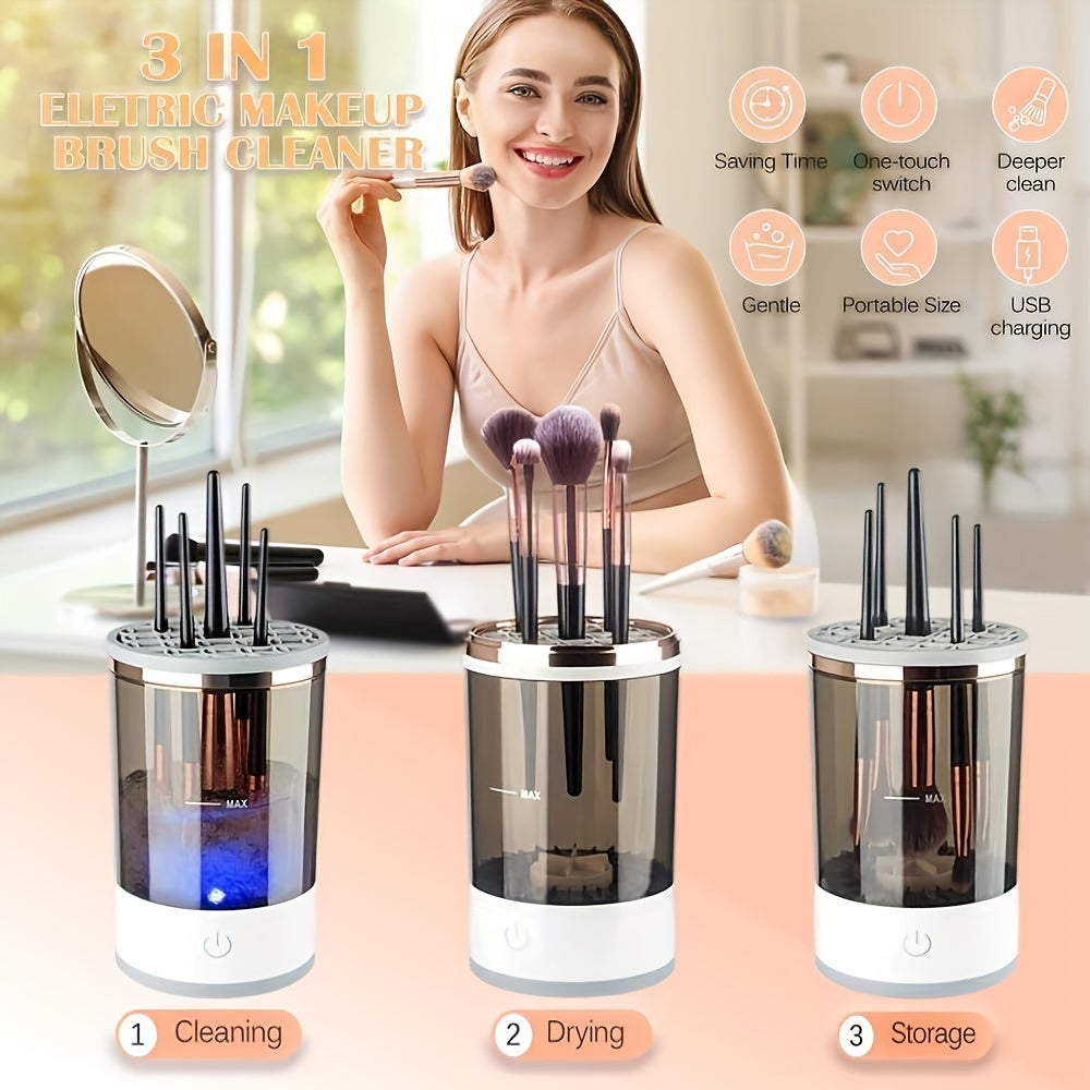 Deep-Clean, USB-Powered Makeup Brush Cleaner
