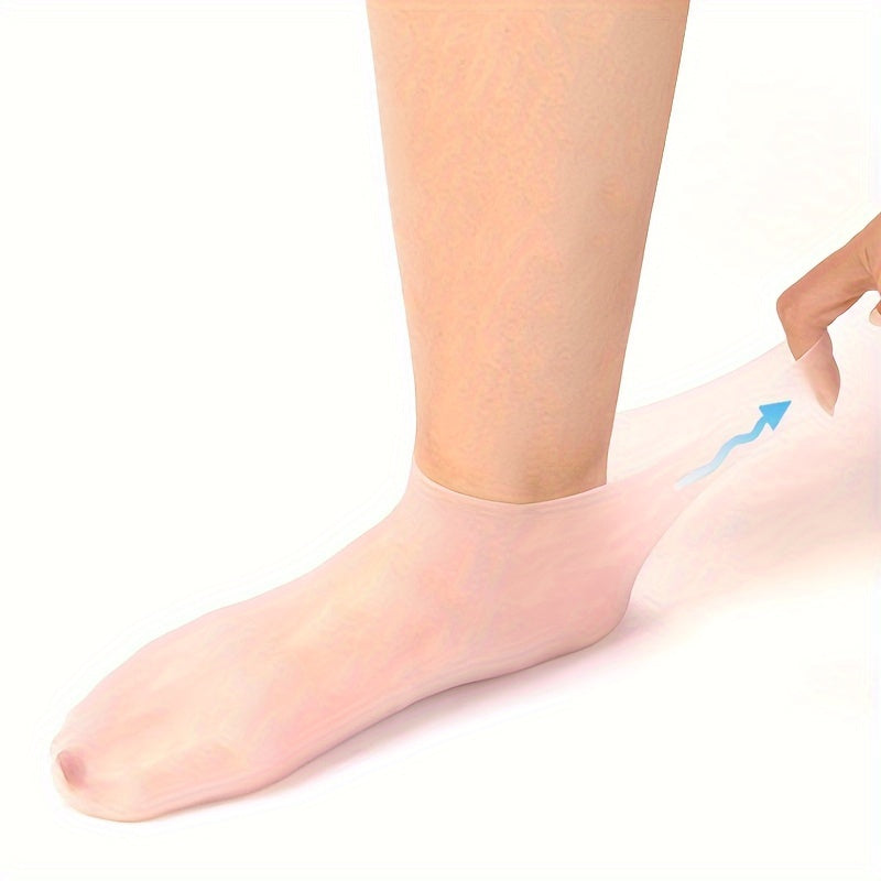 Silicone moisturizing foot sock