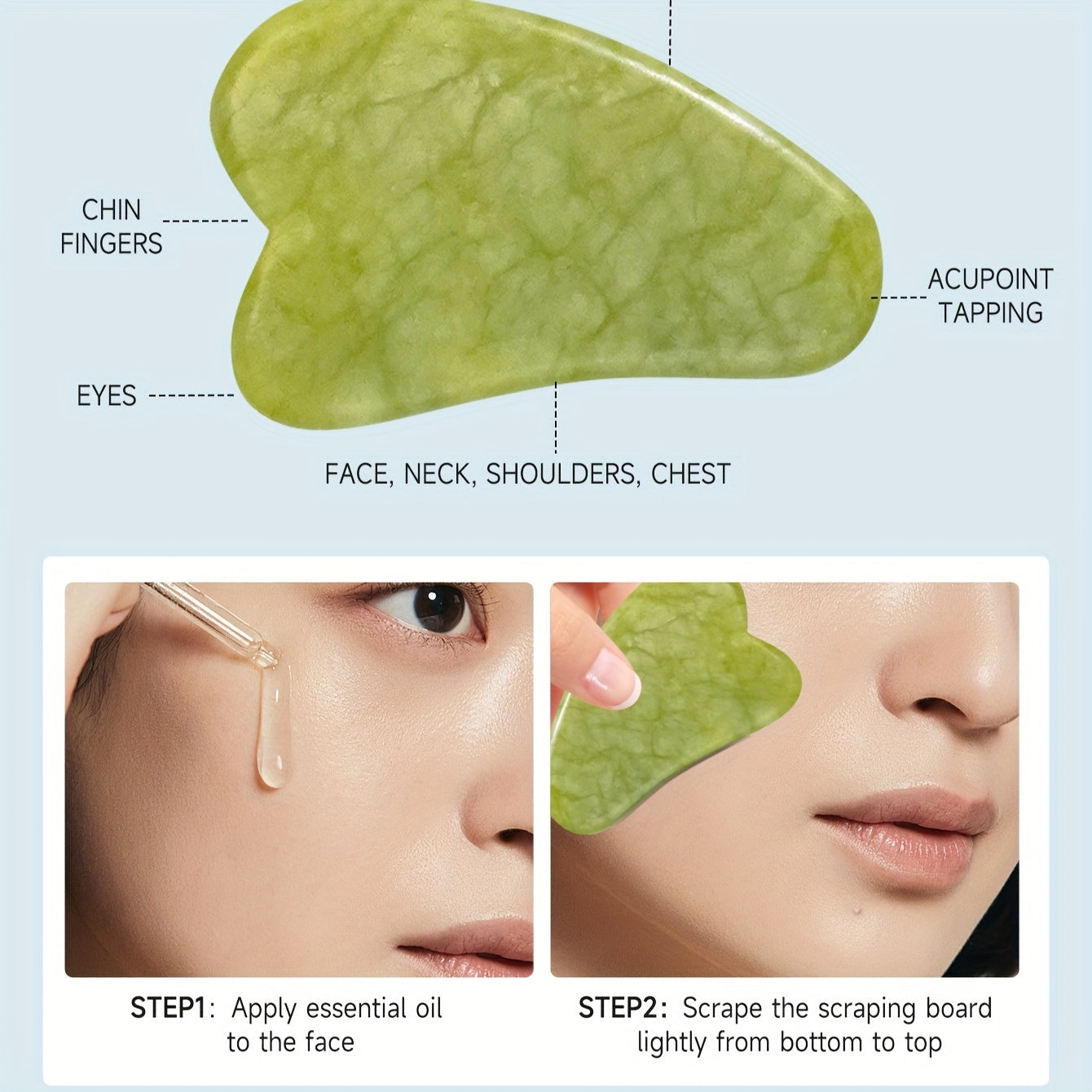 1/2Natural Jade Gua Sha